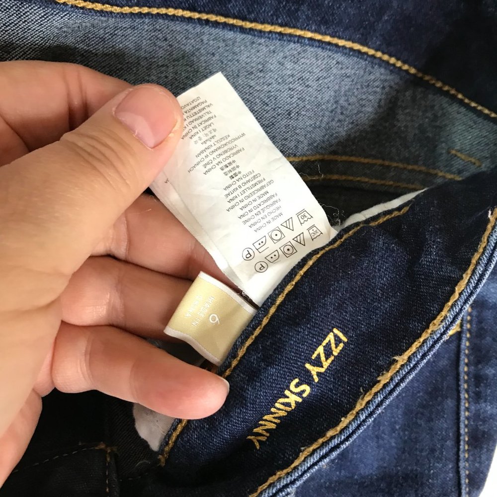 Michael Kors Womens Izzy Skinny Jeans Dark Blue - Picture 6 of 7